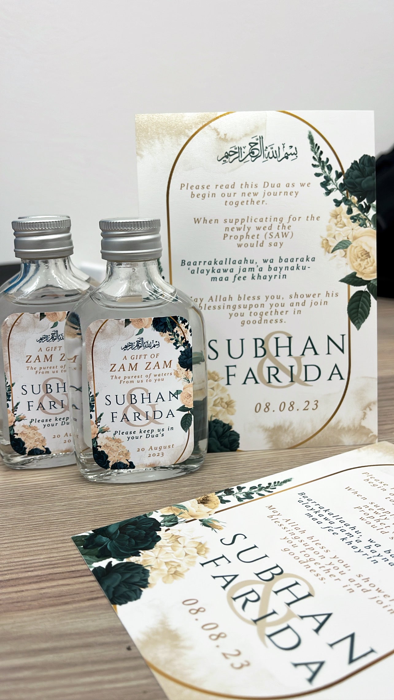 Emerald Green Floral Zam Zam Sticker