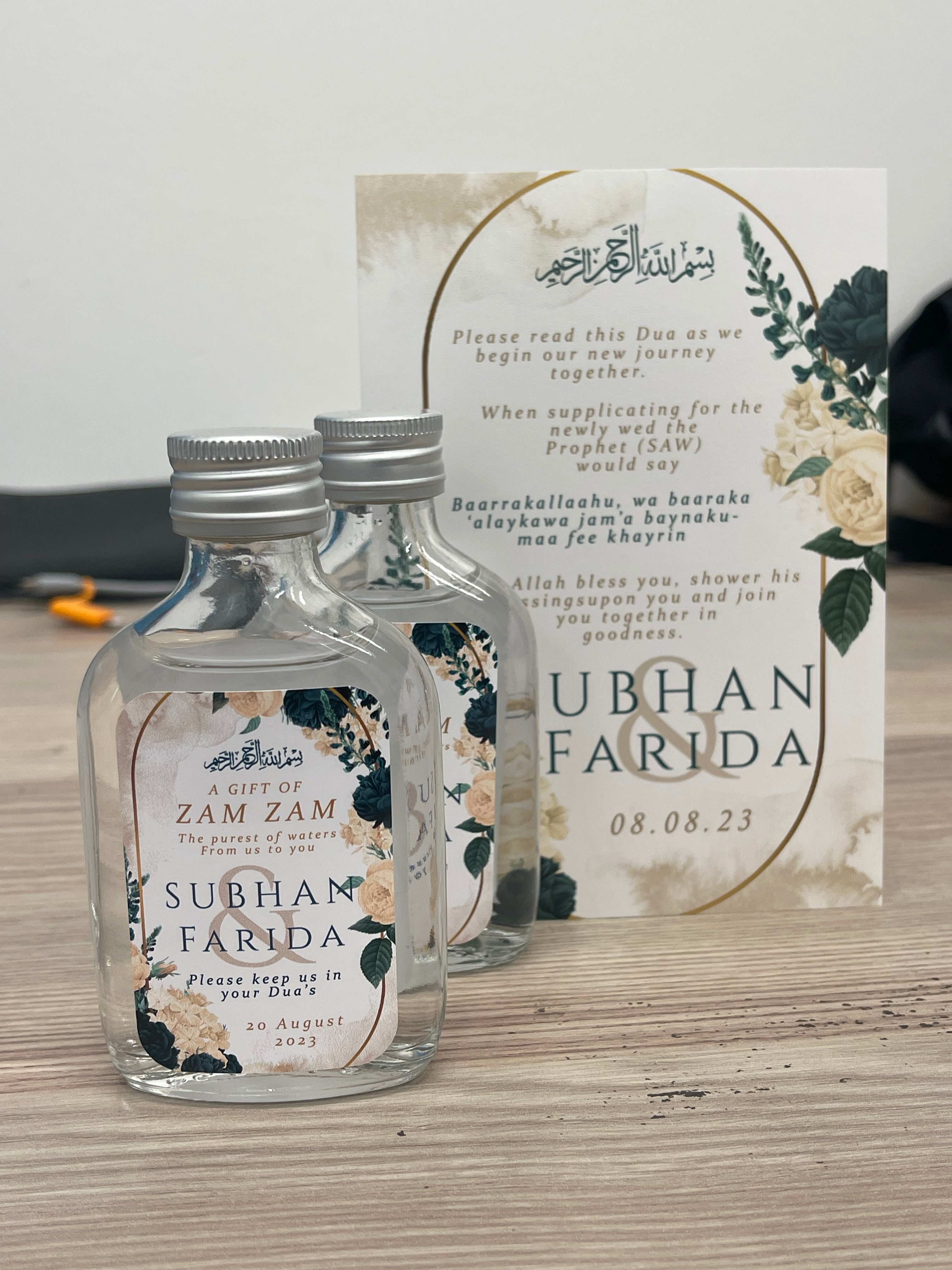 Emerald Green Floral Zam Zam Sticker