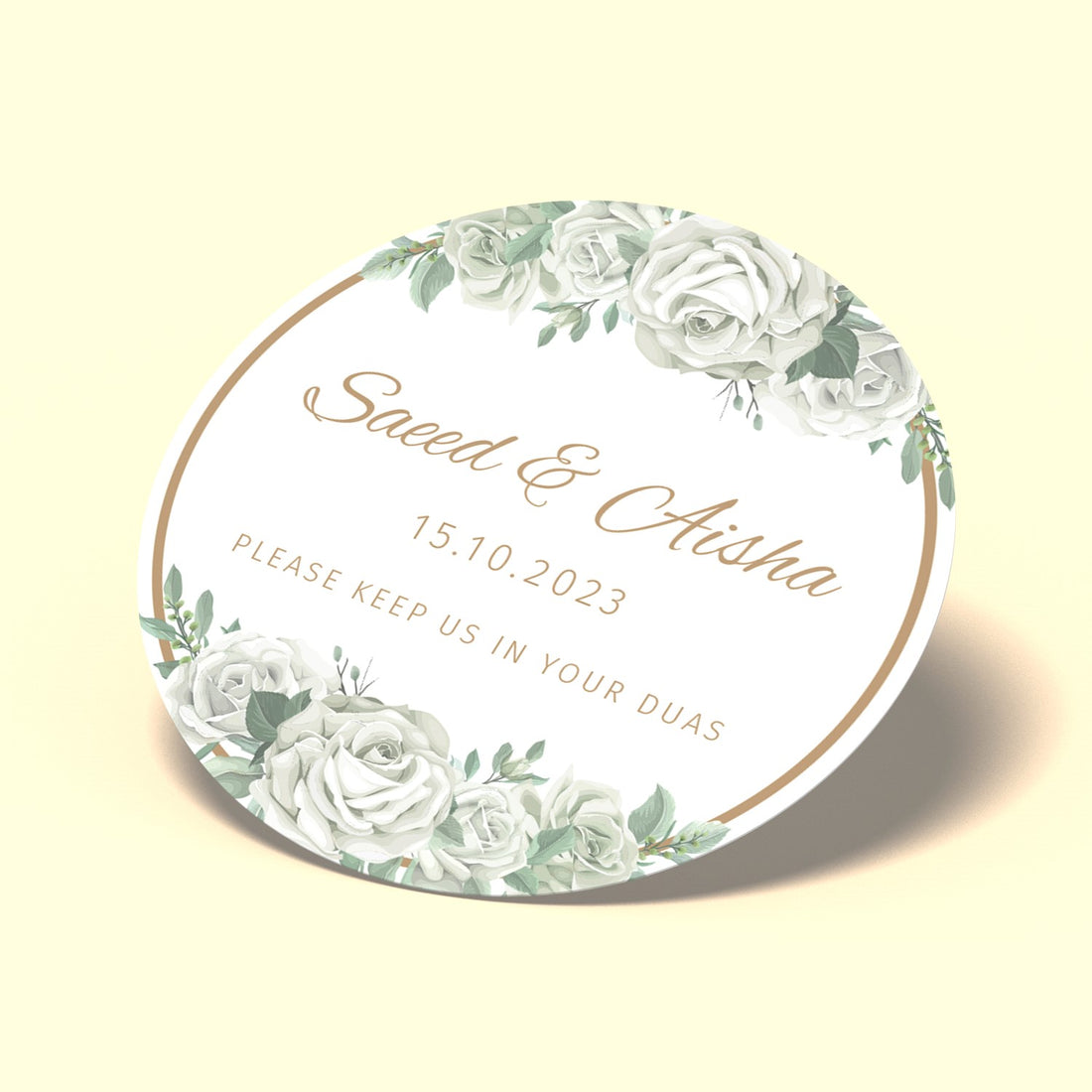 Floral White Nikkah Sticker