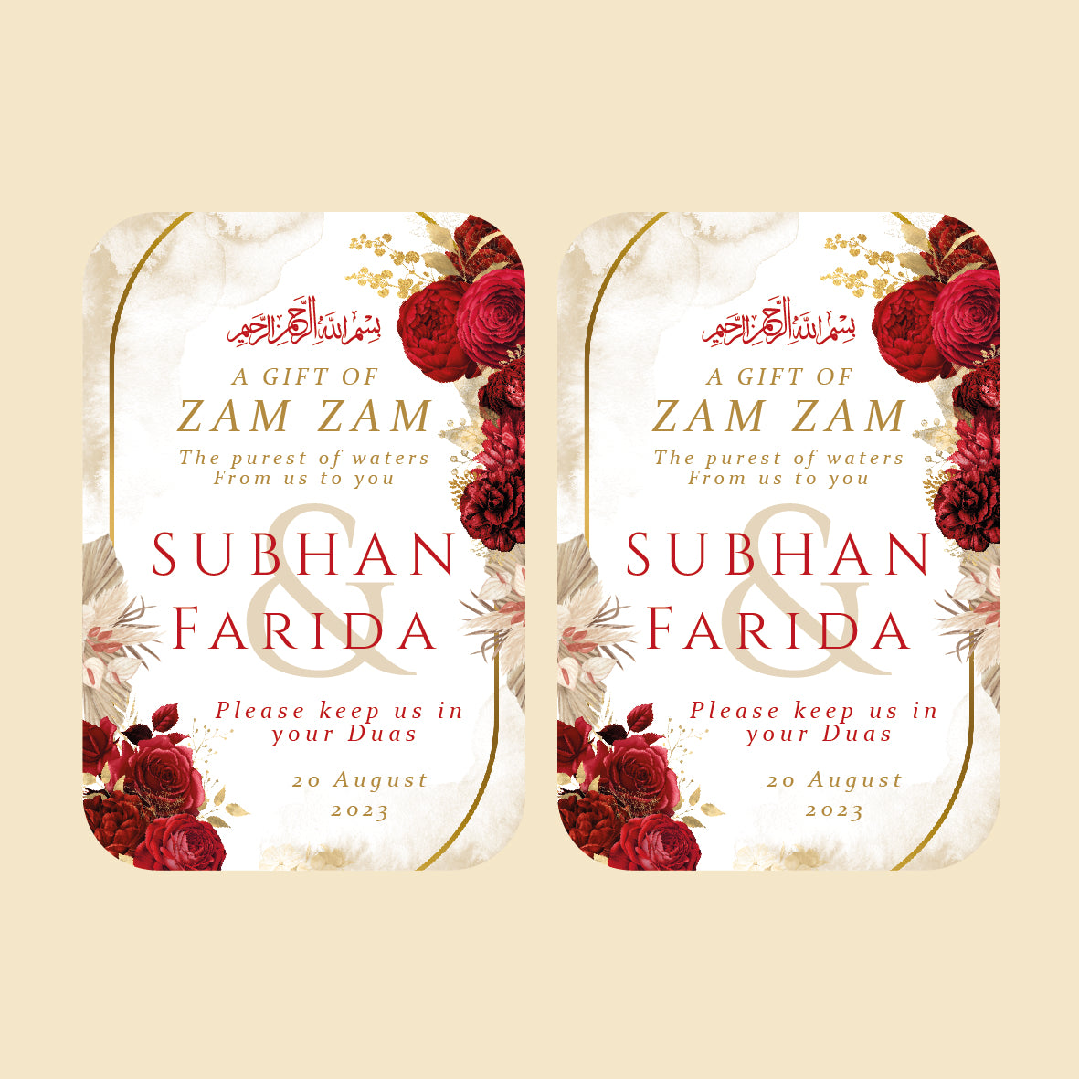 Vintage Red Zam Zam Sticker