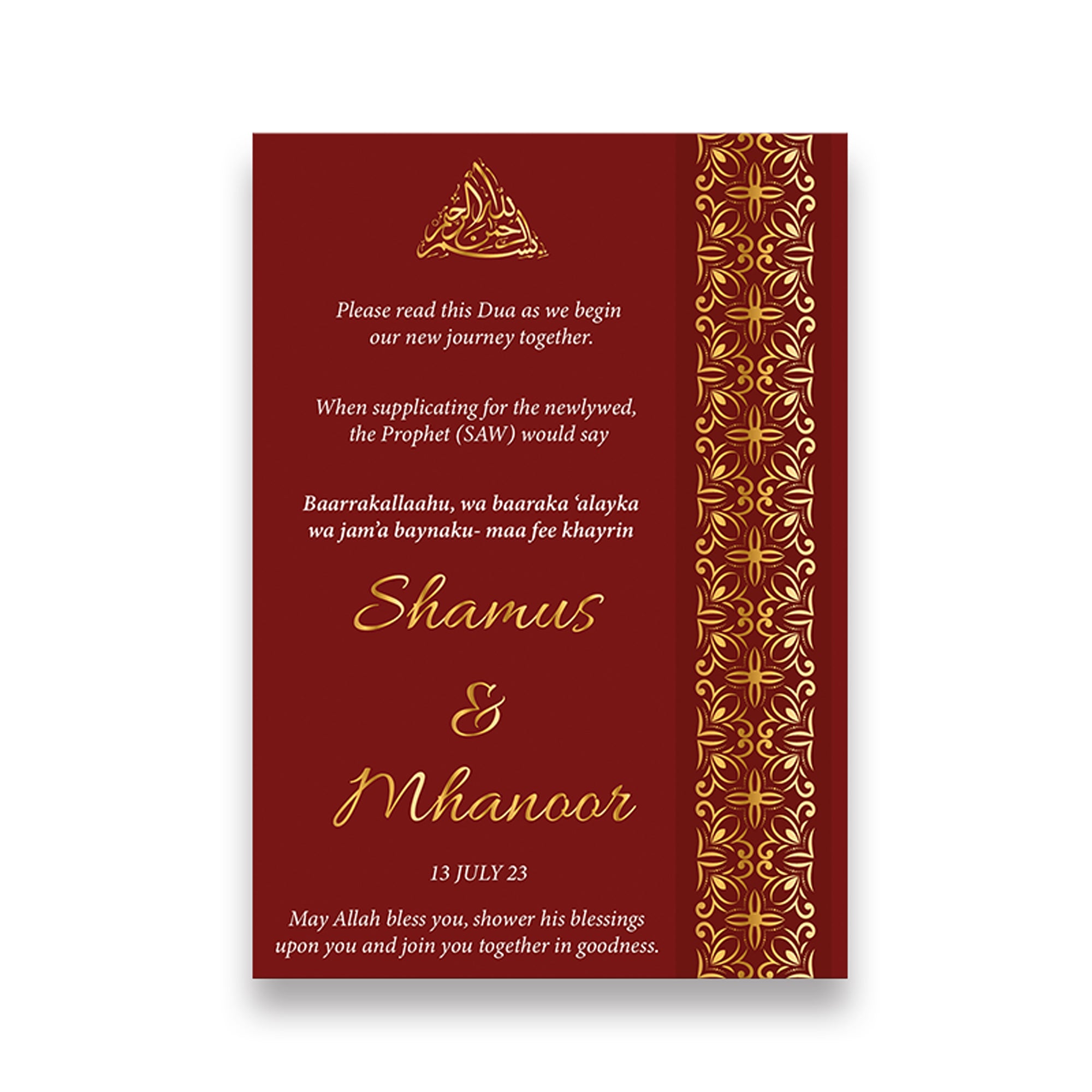 Mandala Red Dua Card