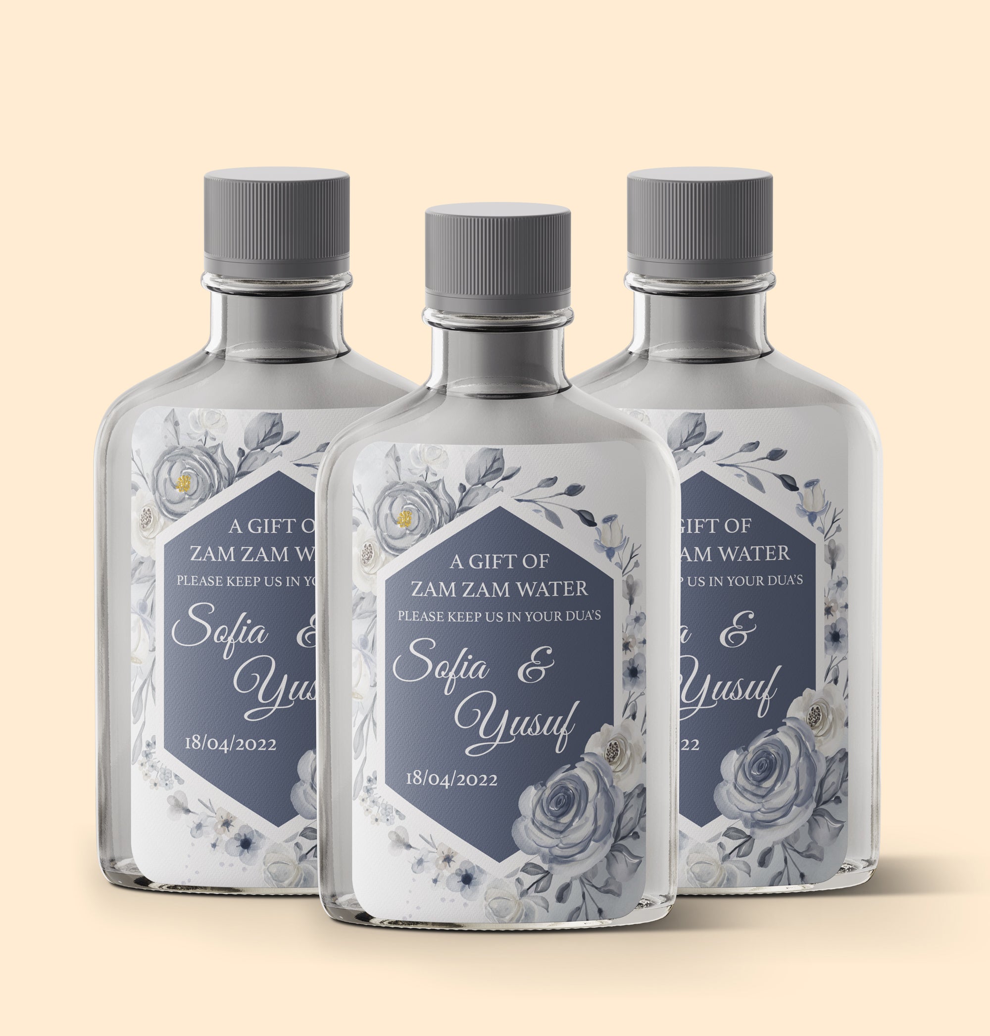 Floral Grey and White Zam Zam Sticker