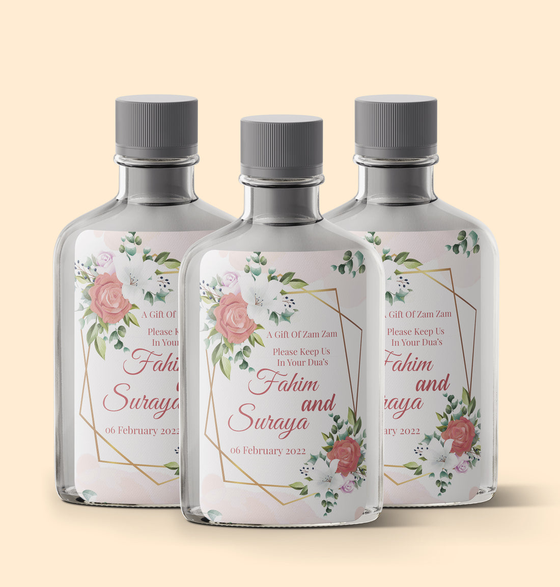 Nude Pink and White Zam Zam Sticker