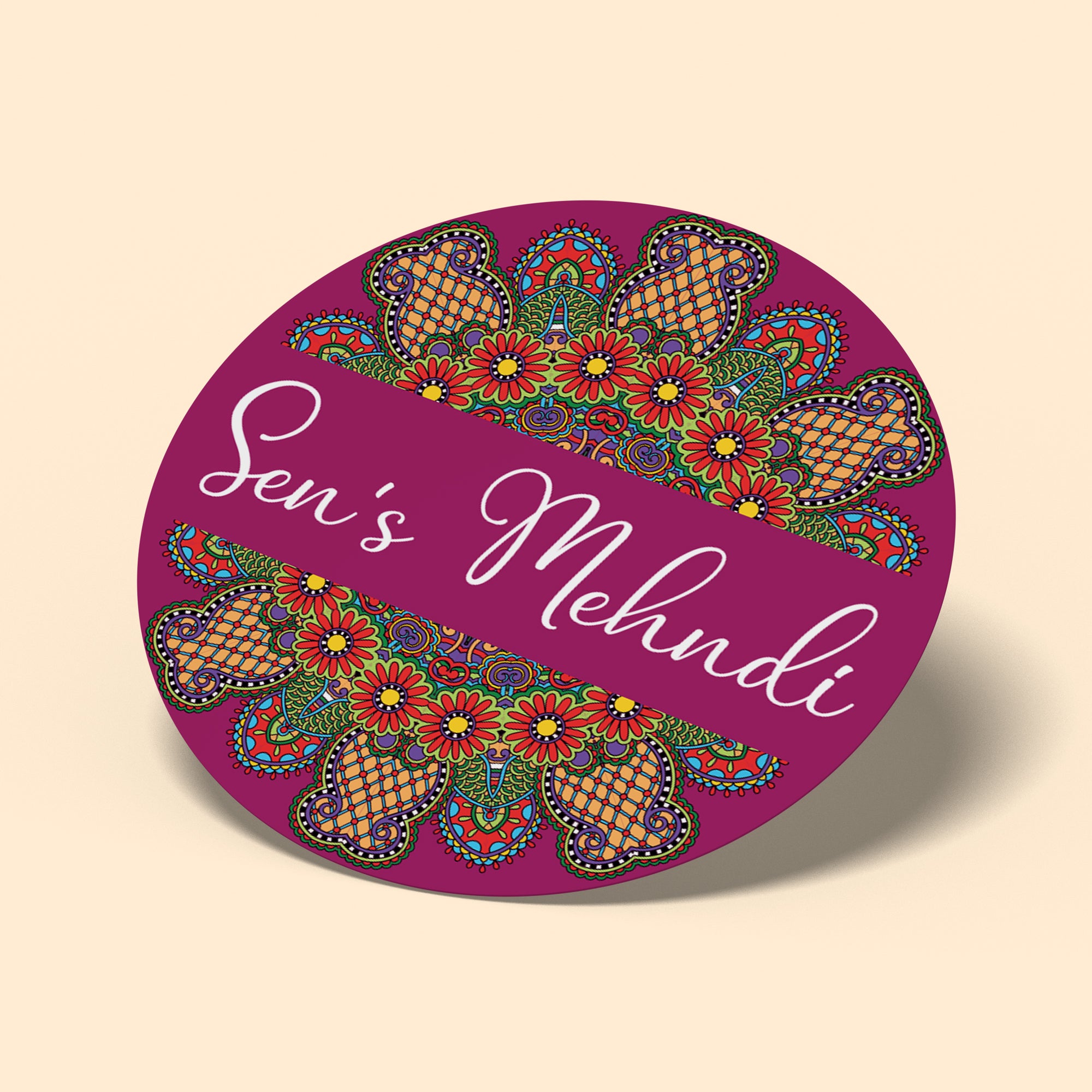 Purple Mandla Mehndi Sticker