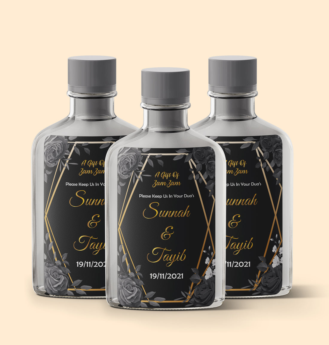 Floral Black and Gold Zam Zam Sticker