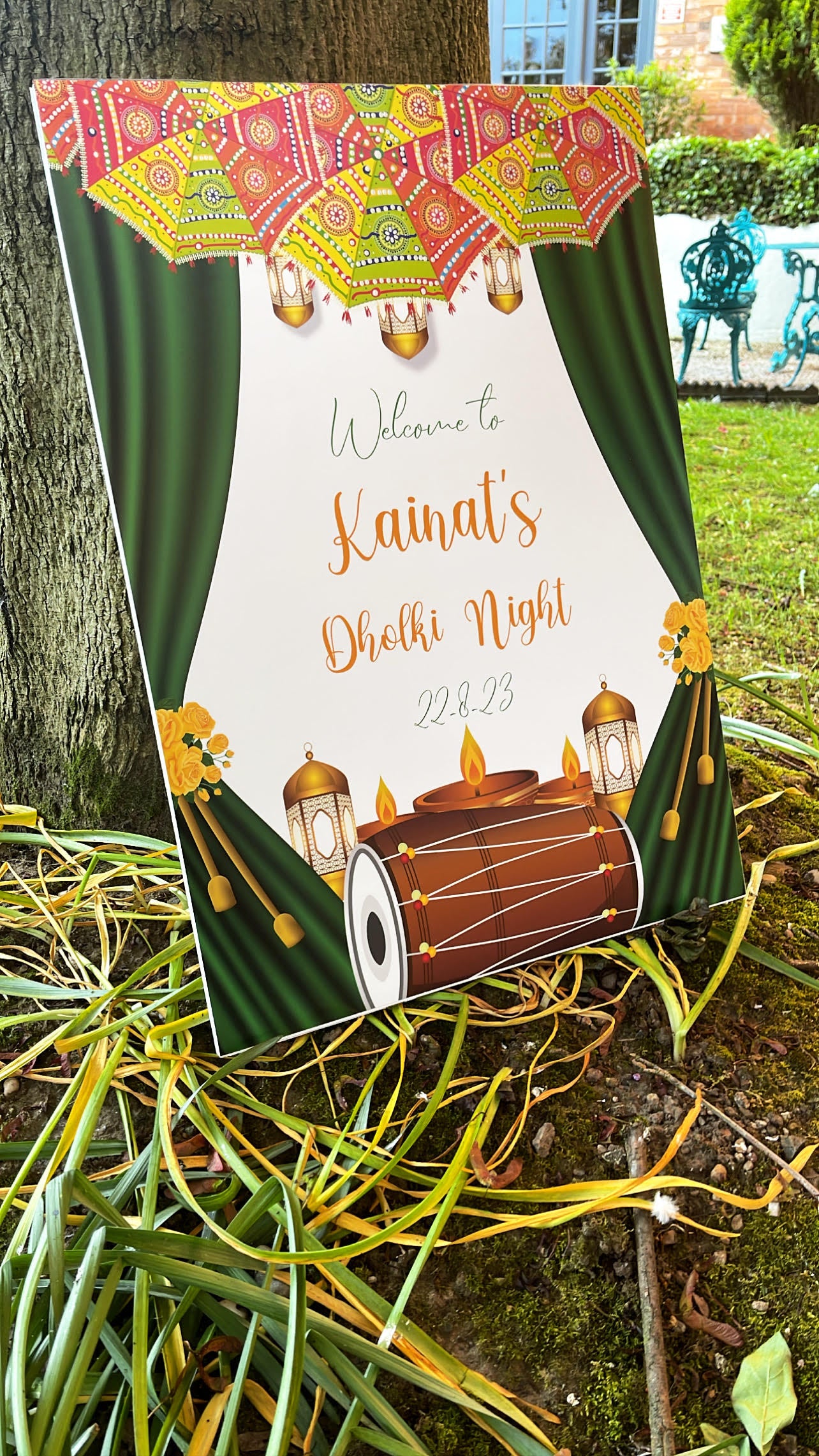 Dholki Night Welcome Sign