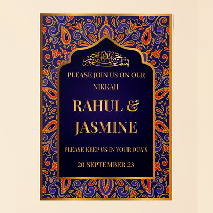 Vibrant Mandala Nikkah Welcome Sign
