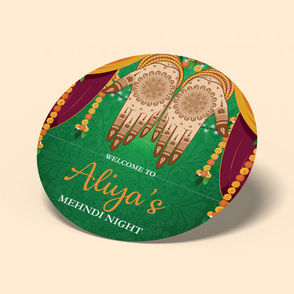 Green Henna Mehndi Sticker 